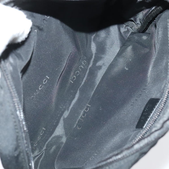 GUCCI GG Canvas Clutch Bag Leather 3Set Black Auth ti2507