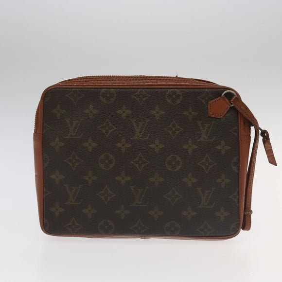 LOUIS VUITTON Monogram Clutch Bag 2Set LV Auth ti2508