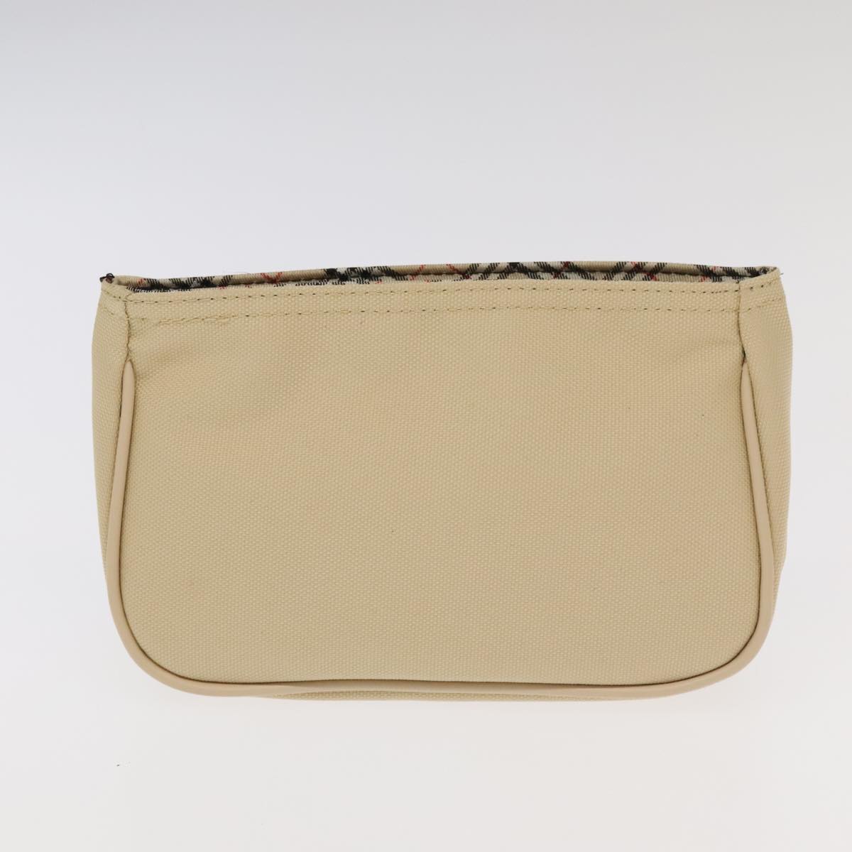 BURBERRY Nova Check Clutch Bag Leather Canvas 2Set Beige 