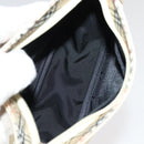 BURBERRY Nova Check Clutch Bag Leather Canvas 2 Set Beige Brown Auth ti2509-16