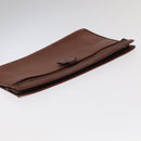 BURBERRY Nova Check Clutch Bag Leather Canvas 2 Set Beige Brown Auth ti2509-5