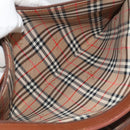 BURBERRY Nova Check Clutch Bag Leather Canvas 2Set Beige Brown Auth ti2509-9
