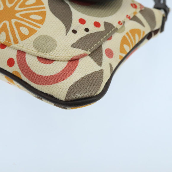 BALLY Accessory Pouch Canvas White Silver Auth ti2511