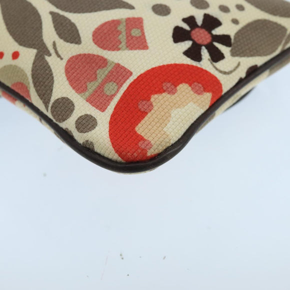 BALLY Accessory Pouch Canvas White Silver Auth ti2511