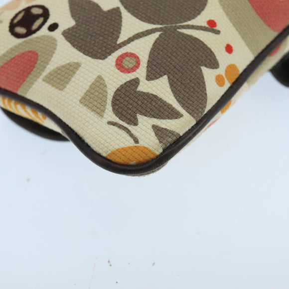 BALLY Accessory Pouch Canvas White Silver Auth ti2511