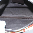 BALLY Accessory Pouch Canvas White Silver Auth ti2511-11