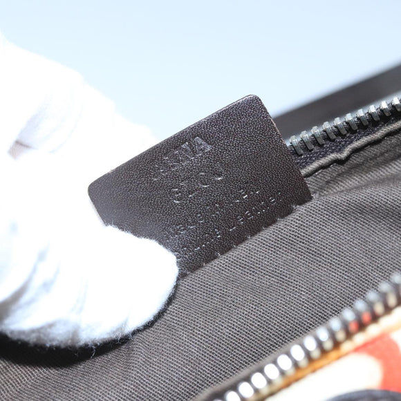 BALLY Accessory Pouch Canvas White Silver Auth ti2511