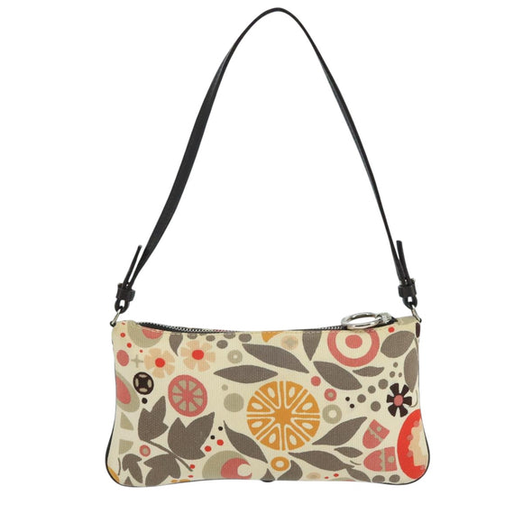 BALLY Accessory Pouch Canvas White Silver Auth ti2511