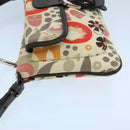 BALLY Accessory Pouch Canvas White Silver Auth ti2511-4