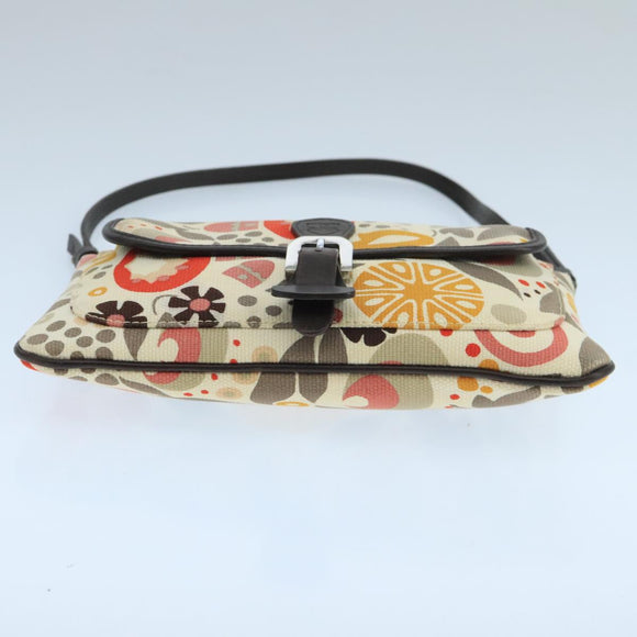 BALLY Accessory Pouch Canvas White Silver Auth ti2511