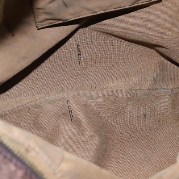 FENDI Zucca Canvas Shoulder Bag Brown Black Auth ti2513