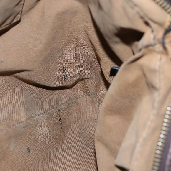 FENDI Zucca Canvas Shoulder Bag Brown Black Auth ti2513