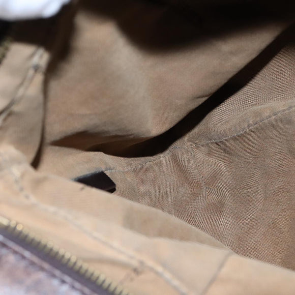 FENDI Zucca Canvas Shoulder Bag Brown Black Auth ti2513