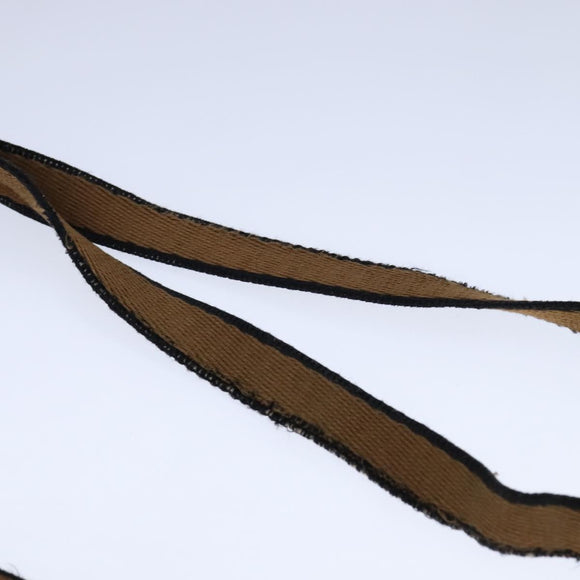 FENDI Zucca Canvas Shoulder Bag Brown Black Auth ti2513