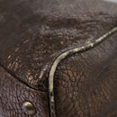 FENDI Hand Bag Leather Brown Auth ti2514-16