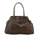 FENDI Hand Bag Leather Brown Auth ti2514-13