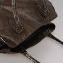 FENDI Hand Bag Leather Brown Auth ti2514-6