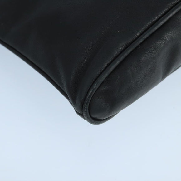 FENDI Shoulder Bag Leather Black Auth ti2515