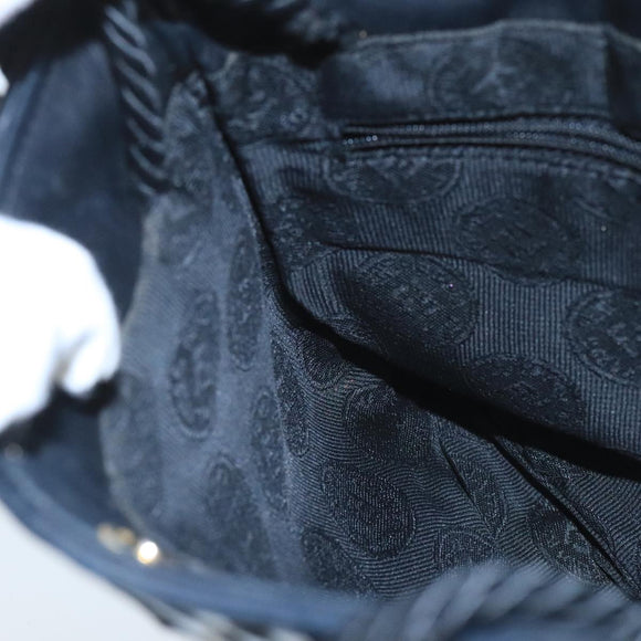 FENDI Shoulder Bag Leather Black Auth ti2515