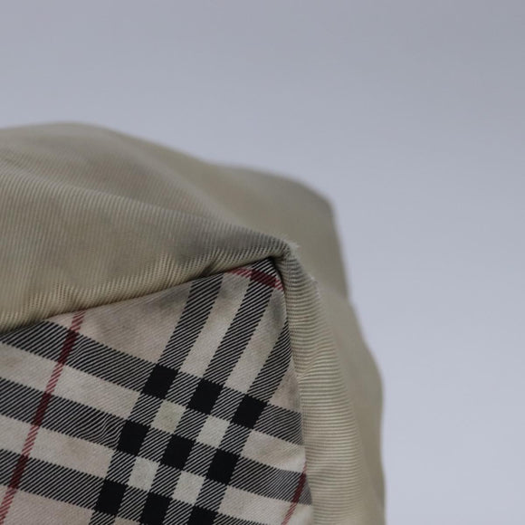 BURBERRY Blue Label Hand Bag Nylon Beige Auth ti2526