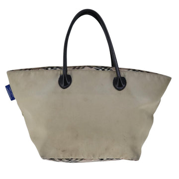 BURBERRY Blue Label Hand Bag Nylon Beige Auth ti2526 - 0