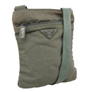 PRADA Shoulder Bag Nylon Gray Silver Auth ti2544-1
