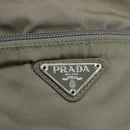 PRADA Shoulder Bag Nylon Gray Silver Auth ti2544-18