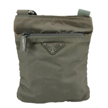 PRADA Shoulder Bag Nylon Gray Silver Auth ti2544 - 0
