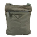 PRADA Shoulder Bag Nylon Gray Silver Auth ti2544-13