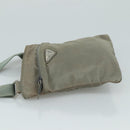 PRADA Shoulder Bag Nylon Gray Silver Auth ti2544-4