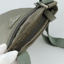 PRADA Shoulder Bag Nylon Gray Silver Auth ti2544-6