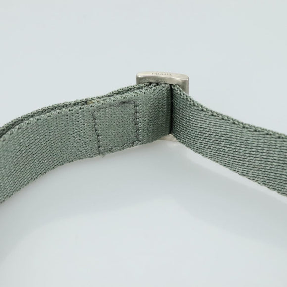 PRADA Shoulder Bag Nylon Gray Silver Auth ti2544