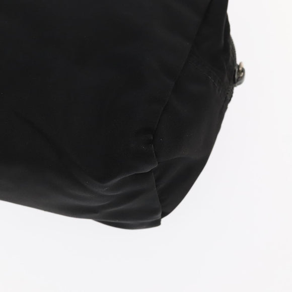 PRADA Pouch Nylon Black Silver Auth ti2545