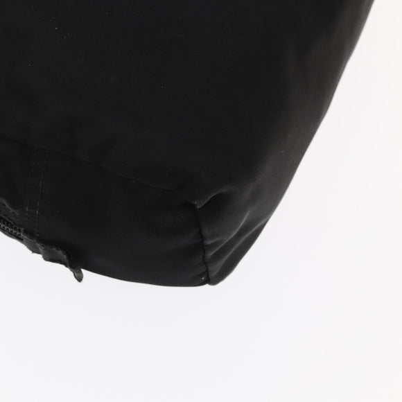 PRADA Pouch Nylon Black Silver Auth ti2545