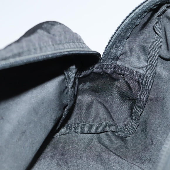 PRADA Pouch Nylon Black Silver Auth ti2545