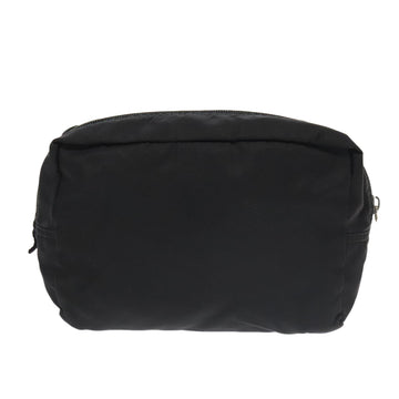 PRADA Pouch Nylon Black Silver Auth ti2545 - 0