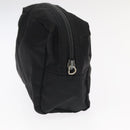 PRADA Pouch Nylon Black Silver Auth ti2545-4