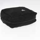 PRADA Pouch Nylon Black Silver Auth ti2545-5