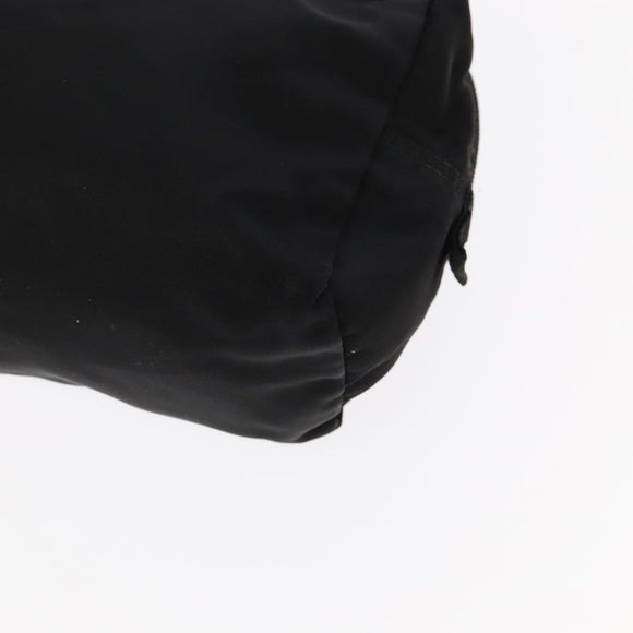 PRADA Pouch Nylon Black Silver Auth ti2545