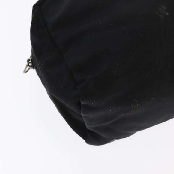 PRADA Pouch Nylon Black Silver Auth ti2545