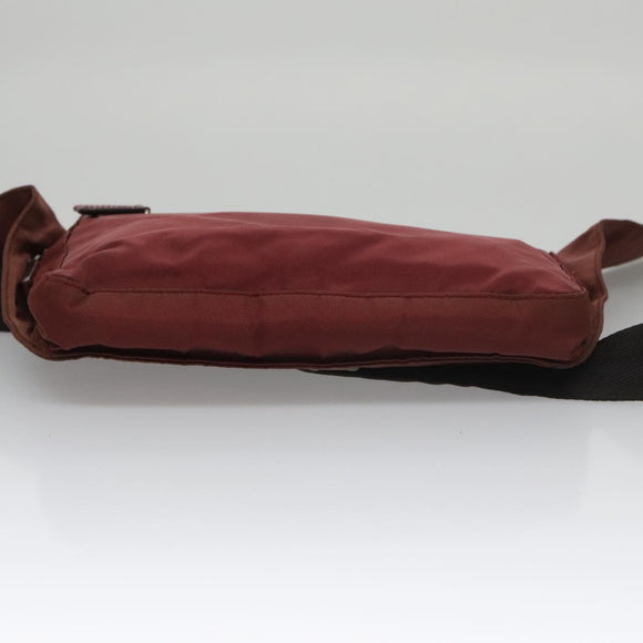 PRADA Shoulder Bag Nylon Red Silver Auth ti2546
