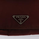 PRADA Shoulder Bag Nylon Red Silver Auth ti2546-19