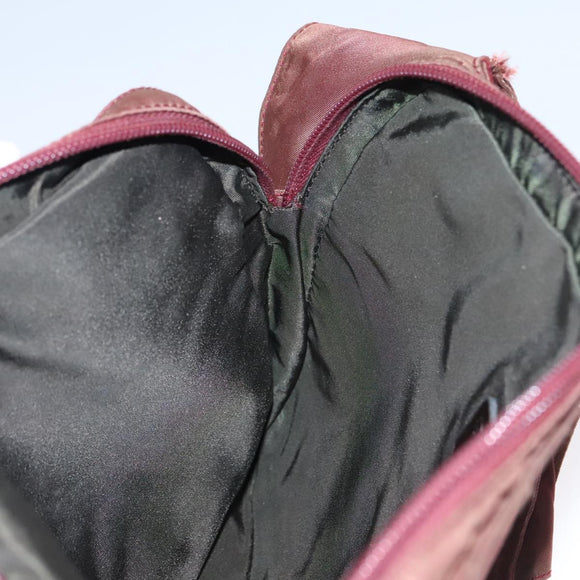 PRADA Shoulder Bag Nylon Red Silver Auth ti2546