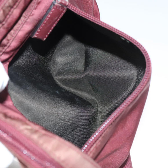 PRADA Shoulder Bag Nylon Red Silver Auth ti2546