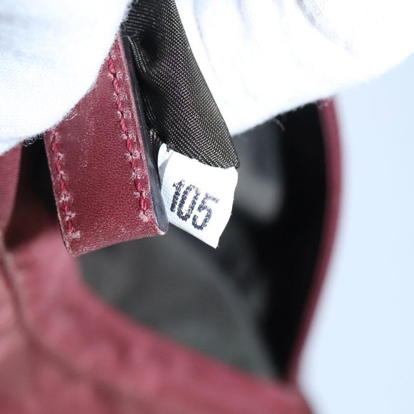 PRADA Shoulder Bag Nylon Red Silver Auth ti2546