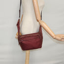 PRADA Shoulder Bag Nylon Red Silver Auth ti2546-26