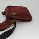 PRADA Shoulder Bag Nylon Red Silver Auth ti2546-5
