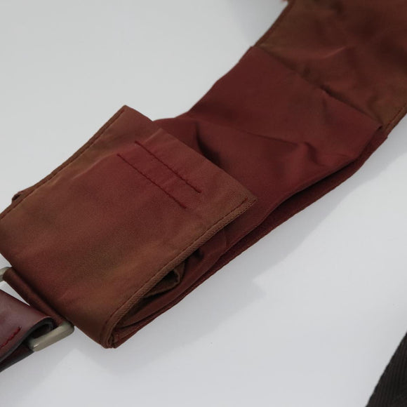 PRADA Shoulder Bag Nylon Red Silver Auth ti2546