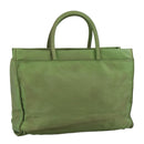 PRADA Hand Bag Nylon Khaki Silver Auth ti2552-1