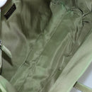 PRADA Hand Bag Nylon Khaki Silver Auth ti2552-10